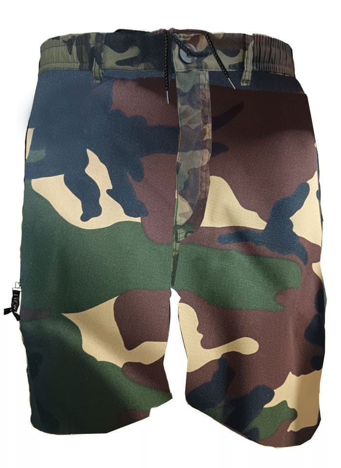 Men’s Elasticated Waist Light weight Cargo Combat Multi Pocket Shorts