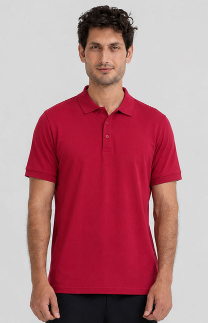 Classic Red Polo Shirt – Comfortable Regular Fit Cotton Polo