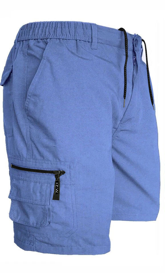 Men’s Cargo Combat Shorts Multi Pocket Elastic Waist Lightweight Shorts