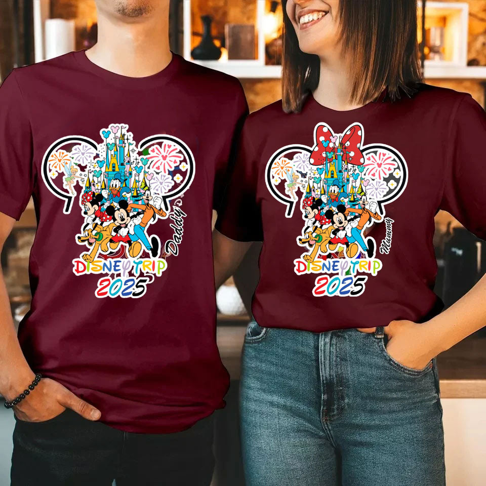 Personalised Disney Couple T-Shirts – Matching Disneyland Trip Shirts