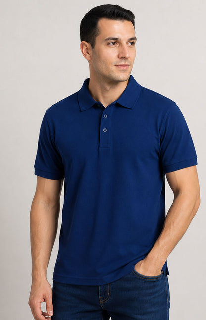 Navy Polo Shirt – Short Sleeve Regular Fit Work & Casual Top