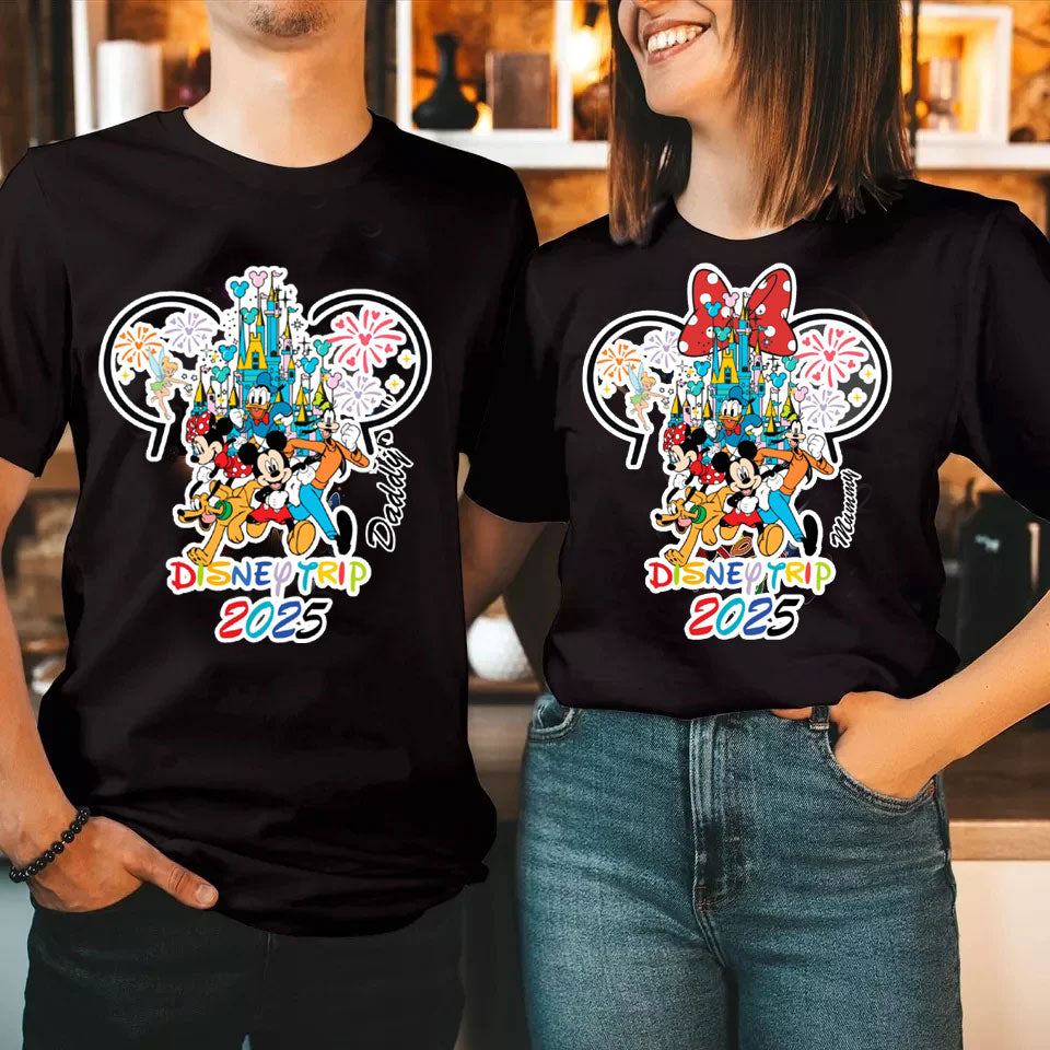 Personalised Disney Couple T-Shirts – Matching Disneyland Trip Shirts