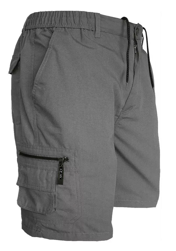 Men’s Cargo Combat Shorts Multi Pocket Elastic Waist Lightweight Shorts