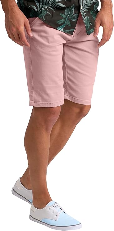 Men’s Stretch Cotton Chino Shorts – Lightweight Cargo Combat Half Pants