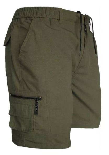 Men’s Cargo Combat Shorts Multi Pocket Elastic Waist Lightweight Shorts