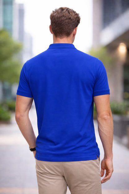 Men’s Short Sleeve Polo Shirt – Plain Piqué Golf, Work & Casual Top