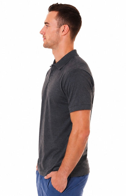 Men’s Classic 100% Cotton Piqué Dark Grey Polo Shirts