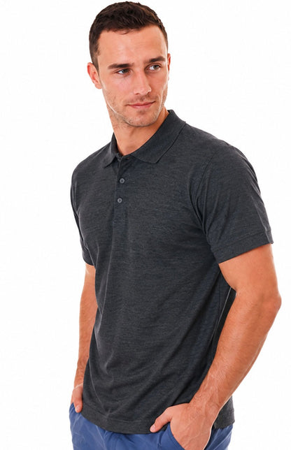 Men’s Classic 100% Cotton Piqué Dark Grey Polo Shirts