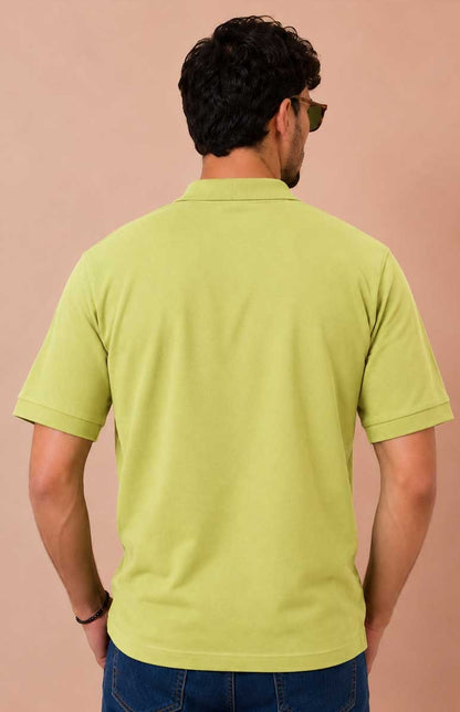 Lime Polo Shirt – Breathable Short Sleeve Smart Casual Tee