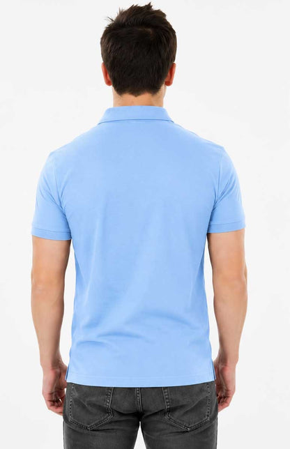 Sky blue Polo Shirt – Breathable Short Sleeve Smart Casual Tee