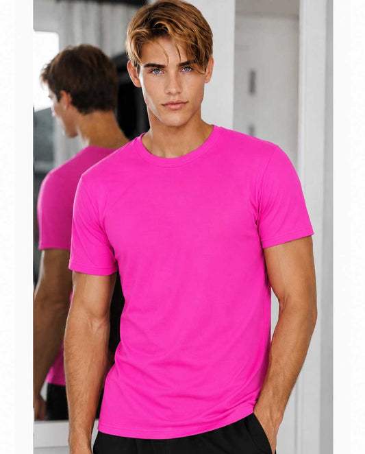 Comfort Fit Cotton Pink T-Shirt for Men & Women