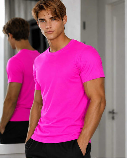 Comfort Fit Cotton Pink T-Shirt for Men & Women