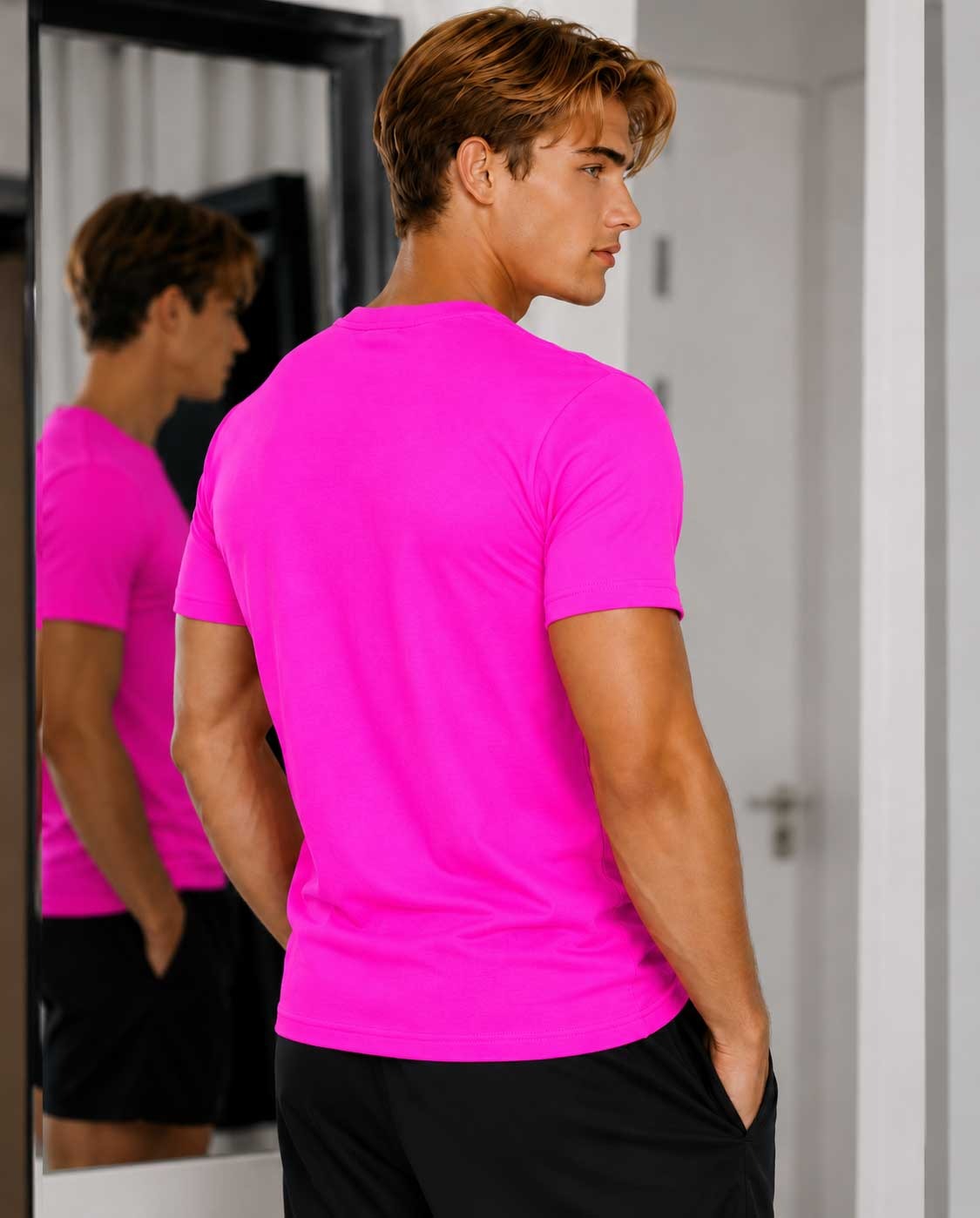 Comfort Fit Cotton Pink T-Shirt for Men & Women