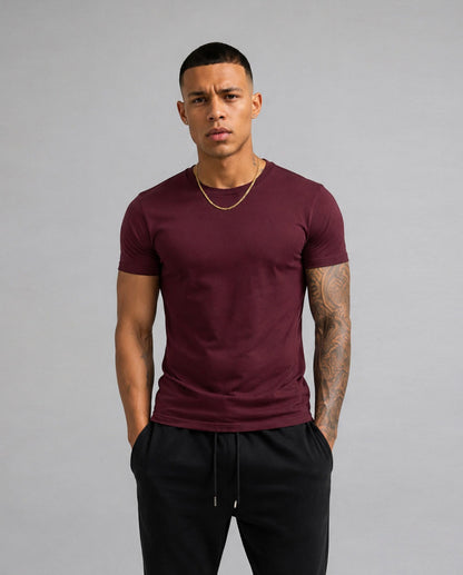 Classic Burgandy Cotton T-Shirt for Men & Women – Casual Wear