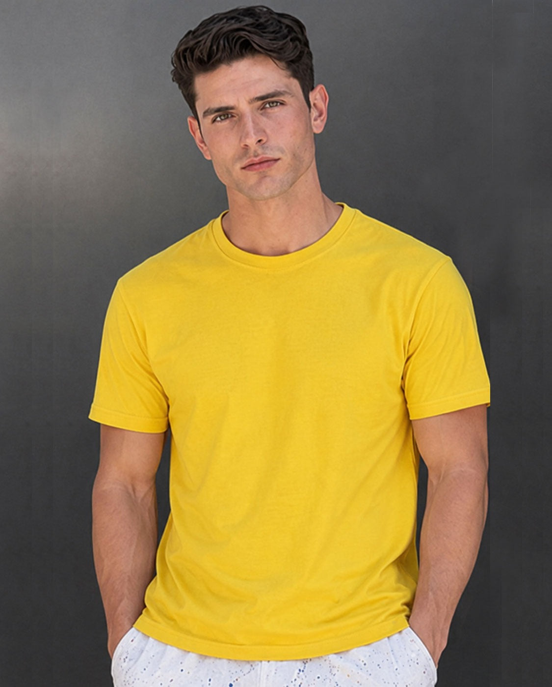 Premium Plain Cotton Yellow T-Shirt for Men & Women