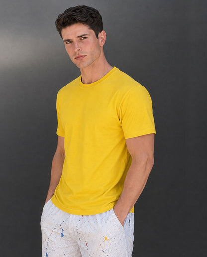 Premium Plain Cotton Yellow T-Shirt for Men & Women