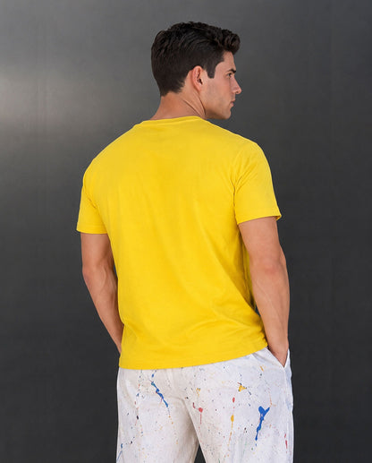 Premium Plain Cotton Yellow T-Shirt for Men & Women