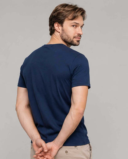 Men’s & Women’s Cotton Blue T-Shirt – Plain Short Sleeve Casual Wear