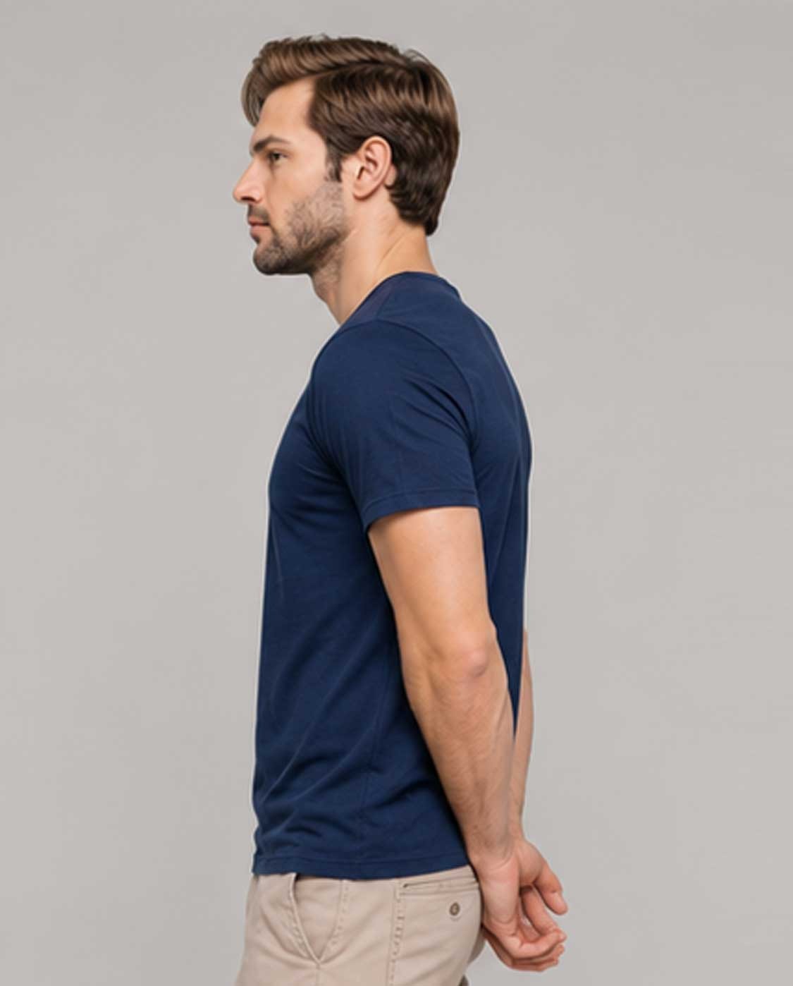 Men’s & Women’s Cotton Blue T-Shirt – Plain Short Sleeve Casual Wear