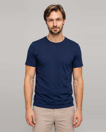 Men’s & Women’s Cotton Blue T-Shirt – Plain Short Sleeve Casual Wear