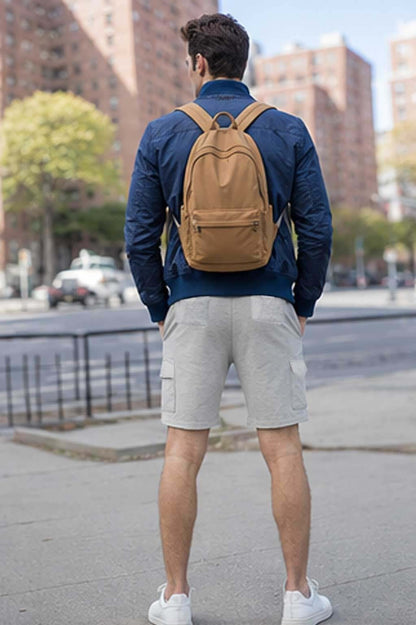 Men's Cargo Combat Light Grey Short with Zipper Pockets – Lightweight Fleece Short