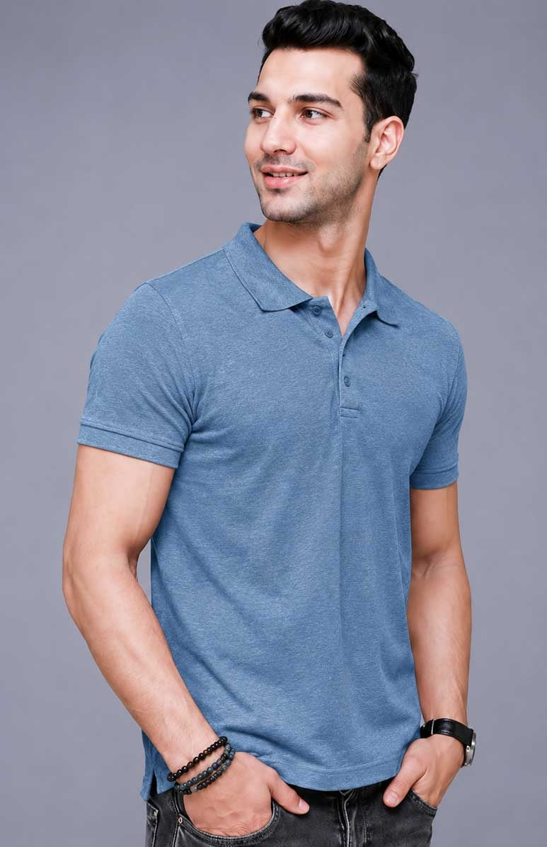 Denim Polo Shirt – Comfortable Regular Fit Cotton Polo