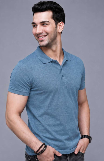 Denim Polo Shirt – Comfortable Regular Fit Cotton Polo