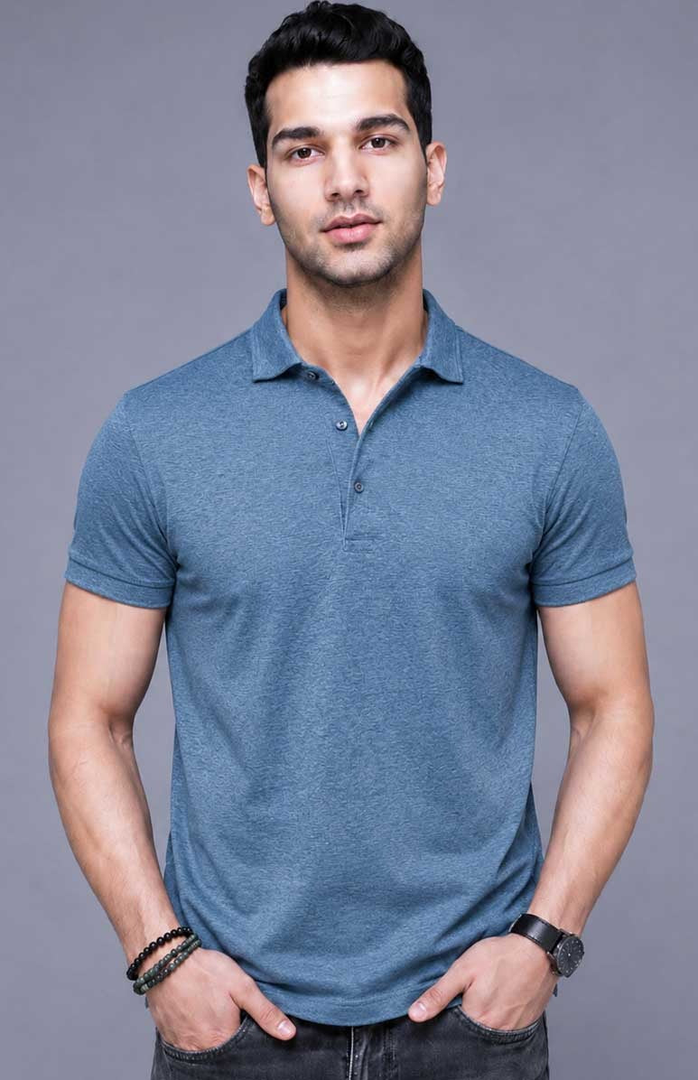Denim Polo Shirt – Comfortable Regular Fit Cotton Polo