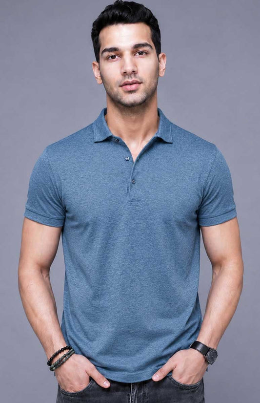 Denim Polo Shirt – Comfortable Regular Fit Cotton Polo
