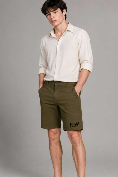 Men's Casual Stretch Cotton Combat Cargo British Khaki Short – Lightweight Summer Short