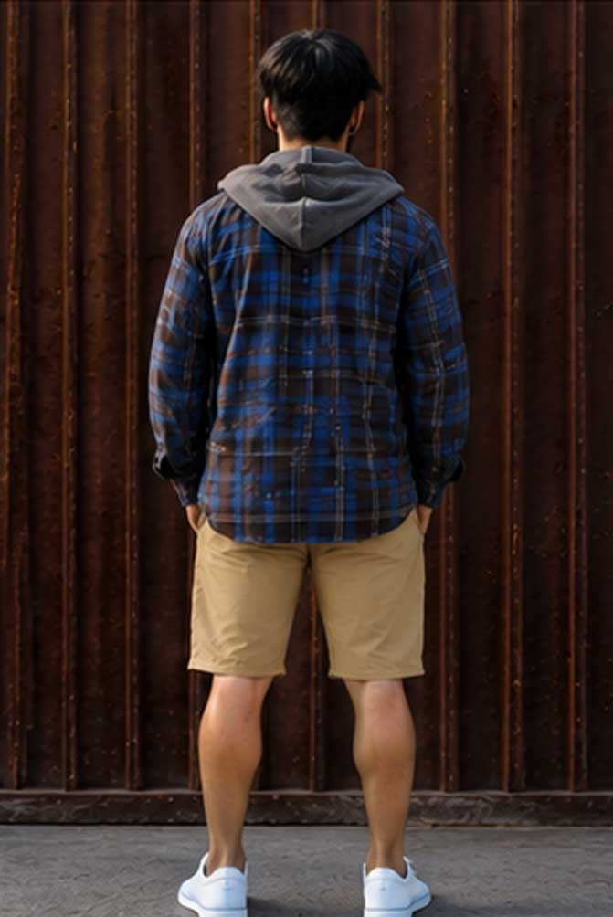 Men's Lightweight Stretch Cotton Cargo Beige Short – Casual Chino Combat Short