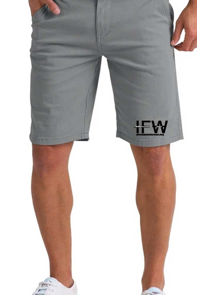 Men's Multi Pocket Cargo Grey Short – Stretch Cotton Casual Half Pant