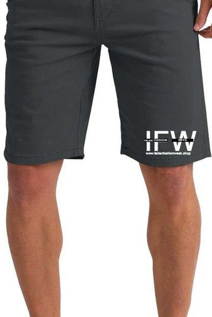 Men's Stretch Chino Cargo Dark Grey Short – Casual Outdoor Combat Short