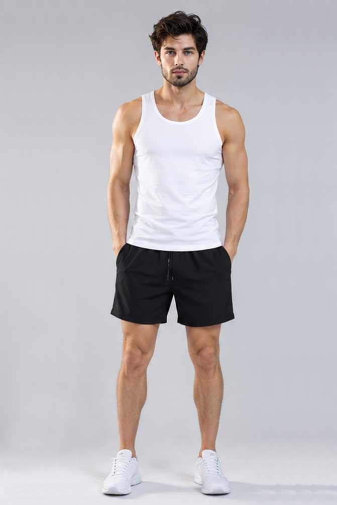 Men's Cotton Tank Top Sleeveless Gym White Vest 100% Cotton Casual Summer Undershirt