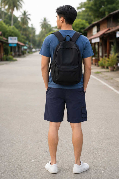 Men's Casual Cargo Navy Short – Multi Pocket Lightweight Summer Combat Short