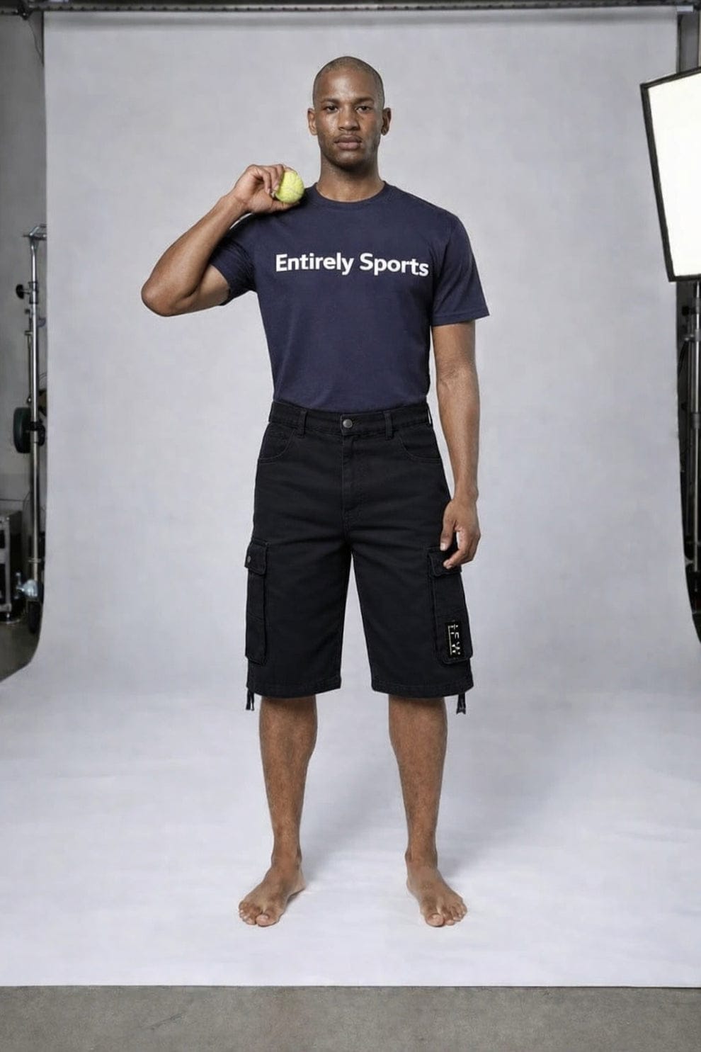 Men’s Cargo Combat Multi-Pocket Denim Shorts