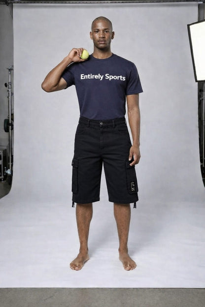 Men’s Cargo Combat Multi-Pocket Denim Shorts