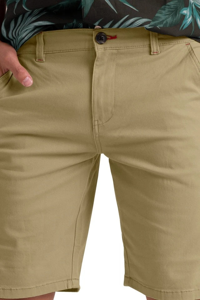 Men’s Stretch Cotton Chino Shorts – Lightweight Cargo Combat Half Pants