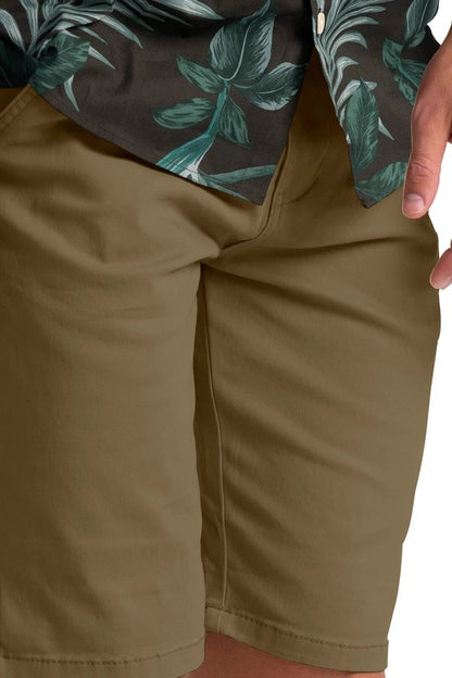 Men’s Stretch Cotton Chino Shorts – Lightweight Cargo Combat Half Pants