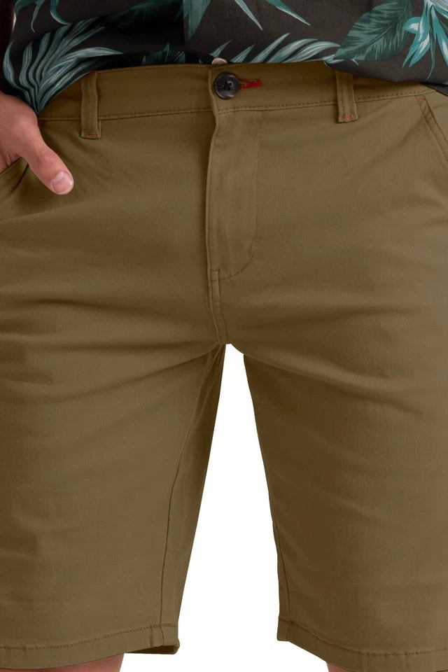 Men’s Stretch Cotton Chino Shorts – Lightweight Cargo Combat Half Pants