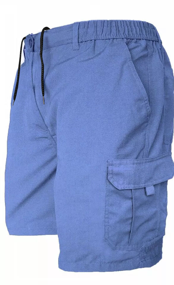 Men’s Cargo Combat Shorts Multi Pocket Elastic Waist Lightweight Shorts