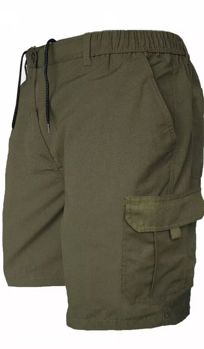 Men’s Cargo Combat Shorts Multi Pocket Elastic Waist Lightweight Shorts