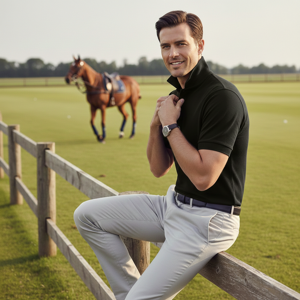 Men’s Premium Piqué Polo Shirt – Short Sleeve Regular Fit Work & Casual Top