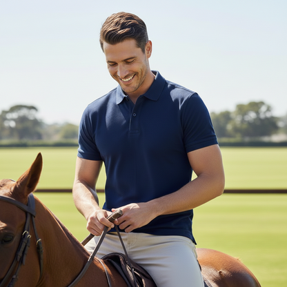 Men’s Premium Piqué Polo Shirt – Short Sleeve Regular Fit Work & Casual Top
