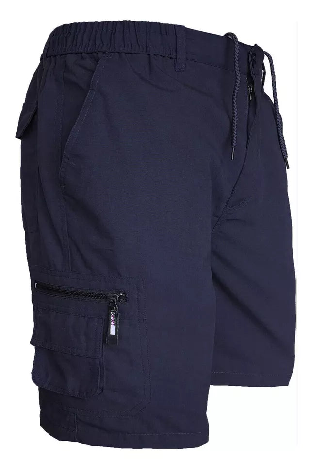 Men’s Cargo Combat Shorts Multi Pocket Elastic Waist Lightweight Shorts