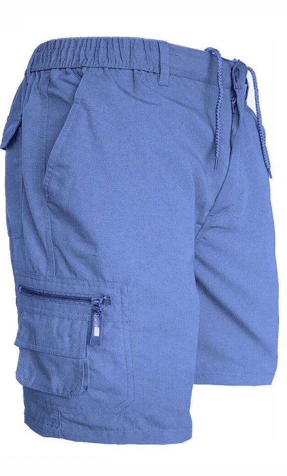 Men’s Cargo Combat Shorts Multi Pocket Elastic Waist Lightweight Shorts