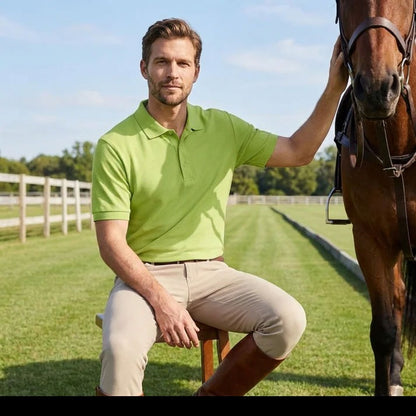 Men’s Short Sleeve Polo Shirt – Plain Piqué Golf, Work & Casual Top