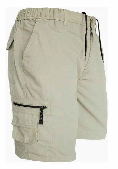 Men’s Cargo Combat Multi Pocket Elastic Waist Lightweight Shorts