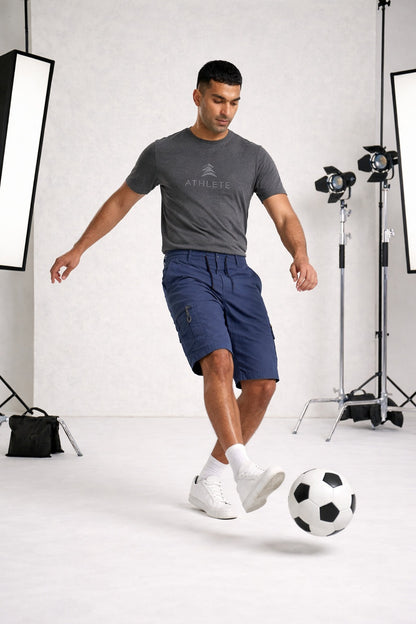 Men’s Cargo Combat Shorts Multi Pocket Elastic Waist Lightweight Shorts